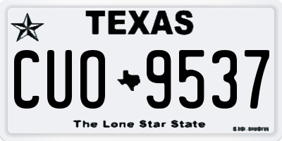 TX license plate CUO9537