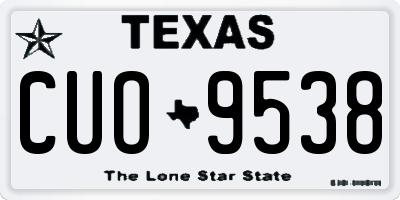 TX license plate CUO9538