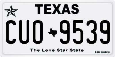 TX license plate CUO9539