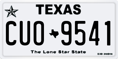 TX license plate CUO9541