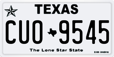 TX license plate CUO9545