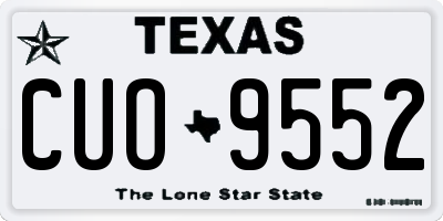 TX license plate CUO9552