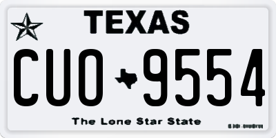 TX license plate CUO9554