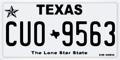 TX license plate CUO9563