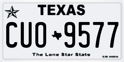 TX license plate CUO9577