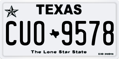 TX license plate CUO9578