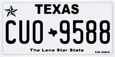 TX license plate CUO9588