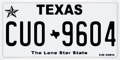 TX license plate CUO9604