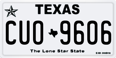 TX license plate CUO9606