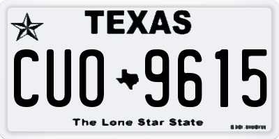 TX license plate CUO9615