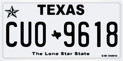 TX license plate CUO9618