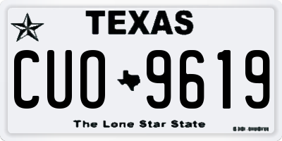 TX license plate CUO9619