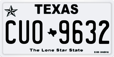 TX license plate CUO9632
