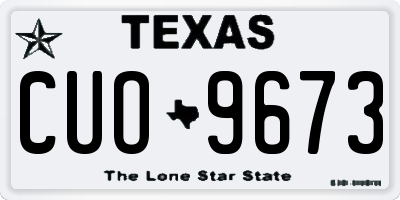 TX license plate CUO9673