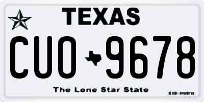 TX license plate CUO9678