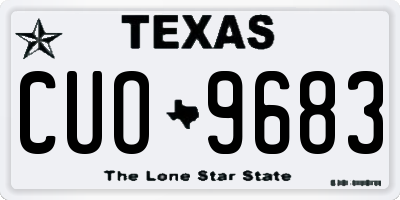 TX license plate CUO9683