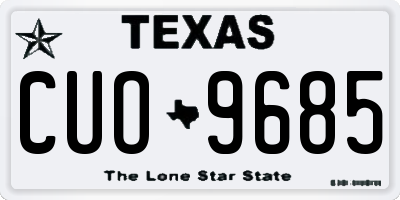 TX license plate CUO9685
