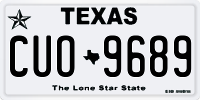 TX license plate CUO9689