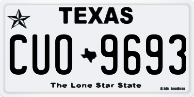 TX license plate CUO9693