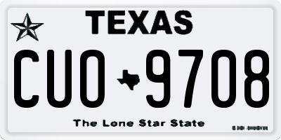 TX license plate CUO9708