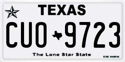 TX license plate CUO9723