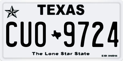TX license plate CUO9724