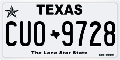 TX license plate CUO9728