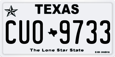 TX license plate CUO9733