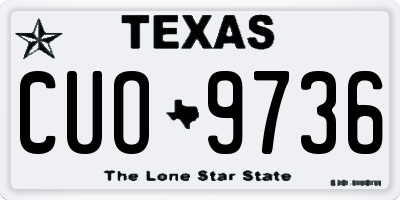 TX license plate CUO9736