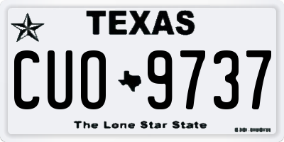 TX license plate CUO9737