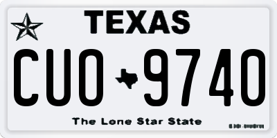TX license plate CUO9740