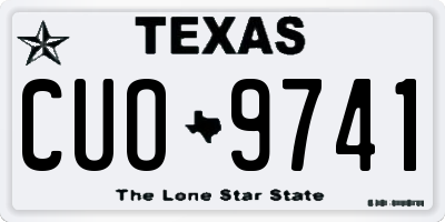 TX license plate CUO9741
