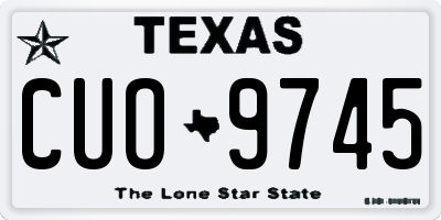TX license plate CUO9745