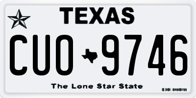 TX license plate CUO9746