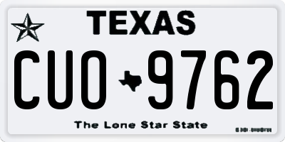 TX license plate CUO9762