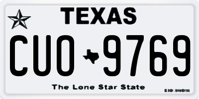 TX license plate CUO9769