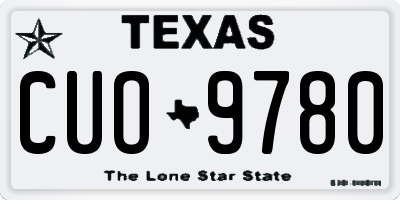 TX license plate CUO9780