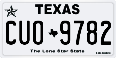 TX license plate CUO9782