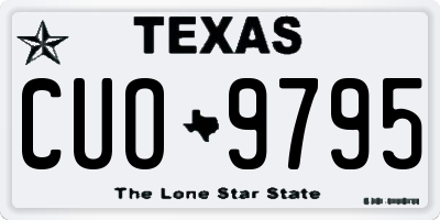 TX license plate CUO9795