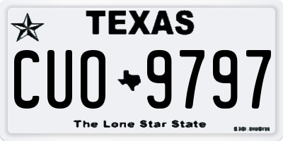 TX license plate CUO9797