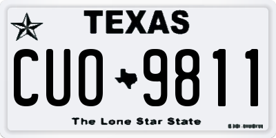 TX license plate CUO9811