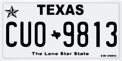 TX license plate CUO9813