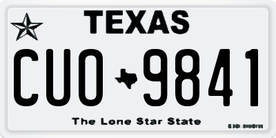 TX license plate CUO9841