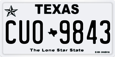 TX license plate CUO9843