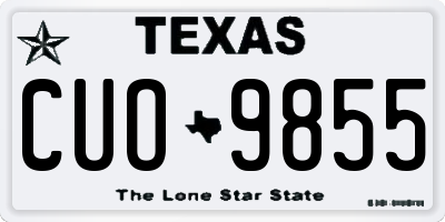 TX license plate CUO9855