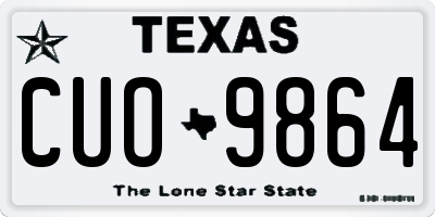 TX license plate CUO9864