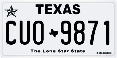 TX license plate CUO9871