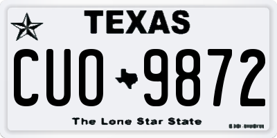 TX license plate CUO9872