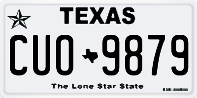 TX license plate CUO9879