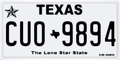 TX license plate CUO9894